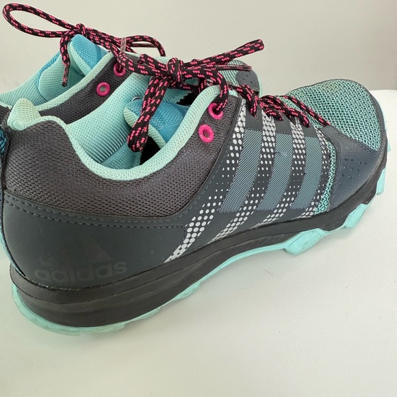 Adidas Galaxy Trail Women’s Running Shoes – Aqua & Charcoal Size 8 - Picture 4 of 9